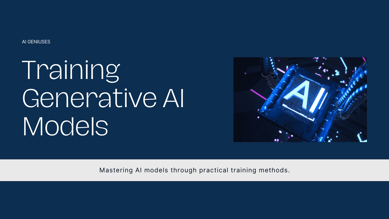 How to Train Generative AI Models