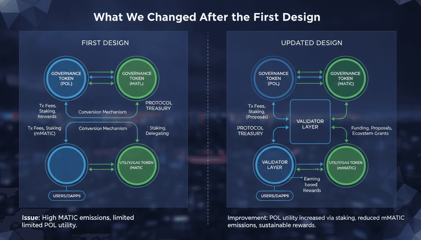 A Dual-Token Economy on Polygon: What We Changed After the First Design