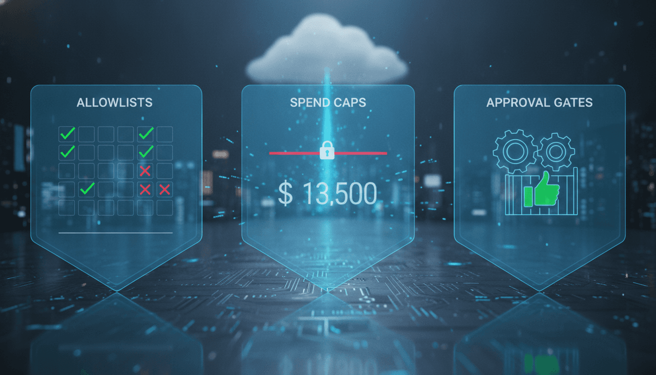 Agent Guardrails: Allowlists, Spend Caps and Approval Gates