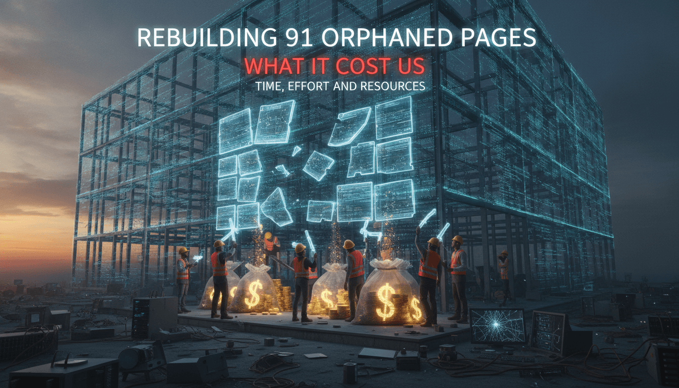 Rebuilding 91 Orphaned Pages: What It Cost Us