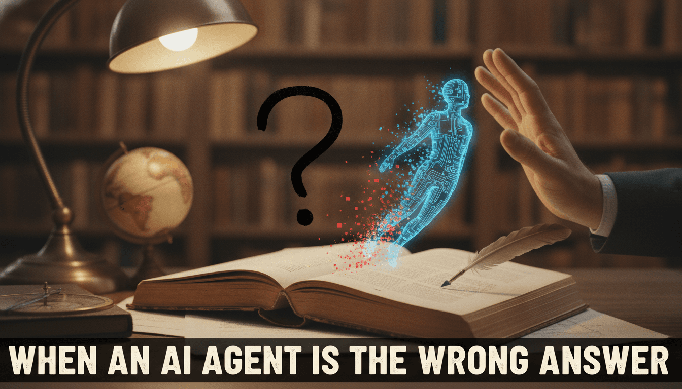 When an AI Agent Is the Wrong Answer