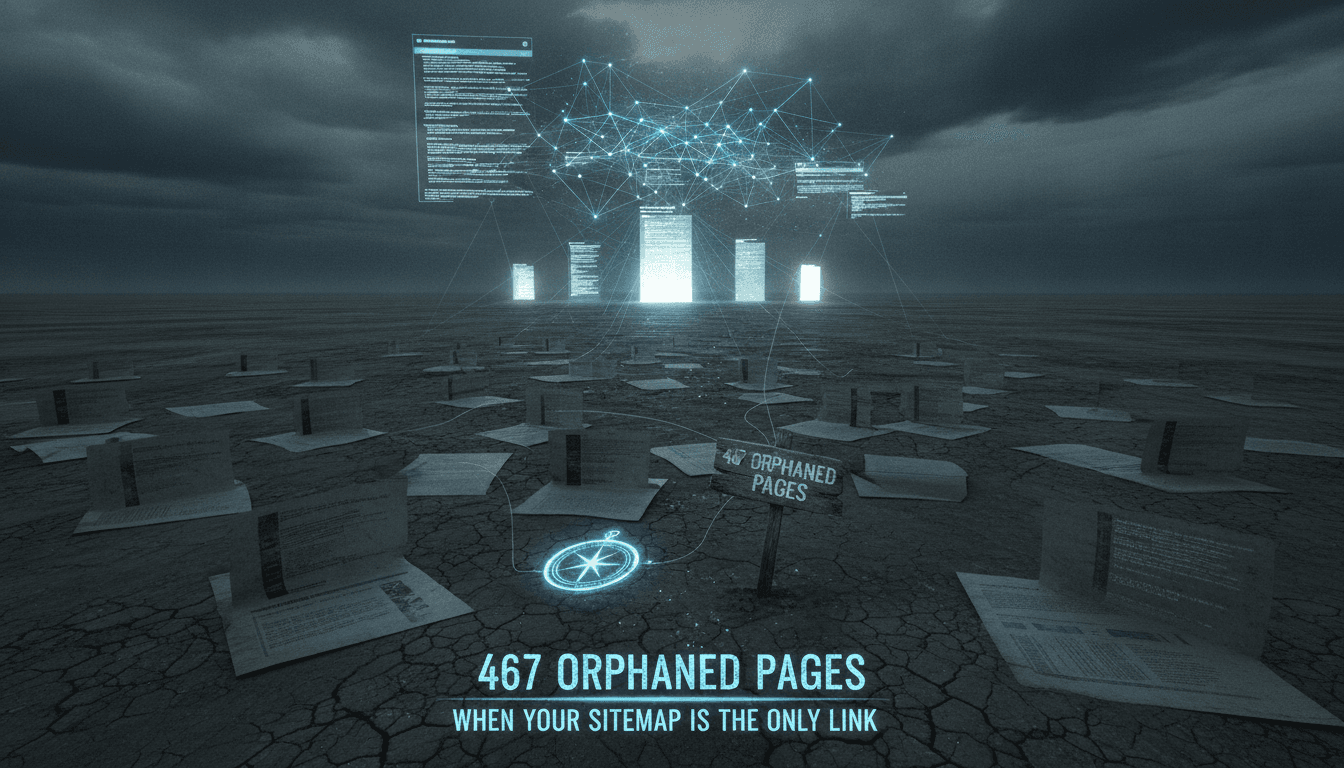 467 Orphaned Pages: When Your Sitemap Is the Only Link