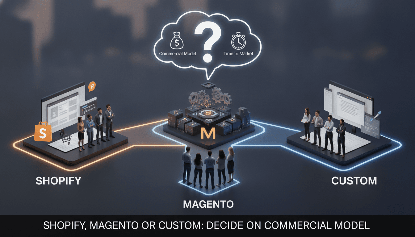 Shopify, Magento or Custom: Decide on Commercial Model