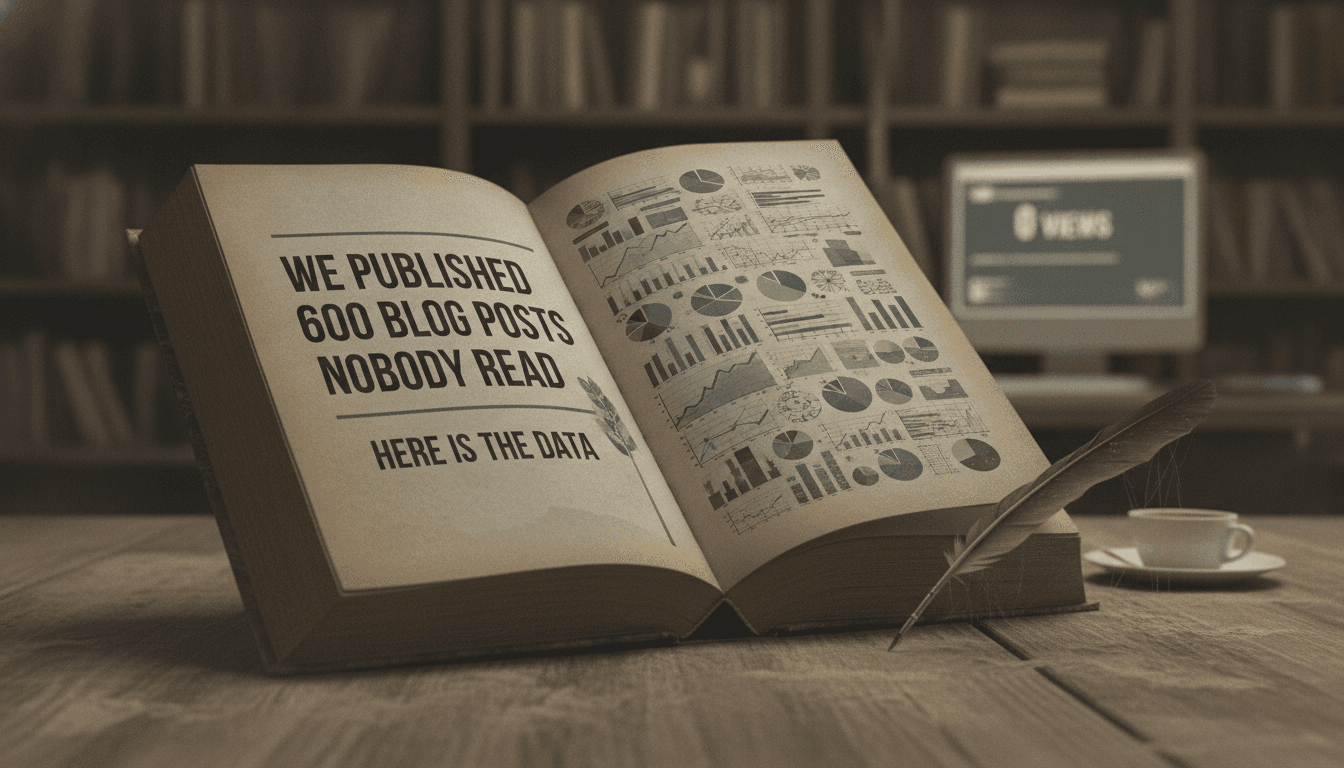 We Published 600 Blog Posts Nobody Read. Here Is the Data.