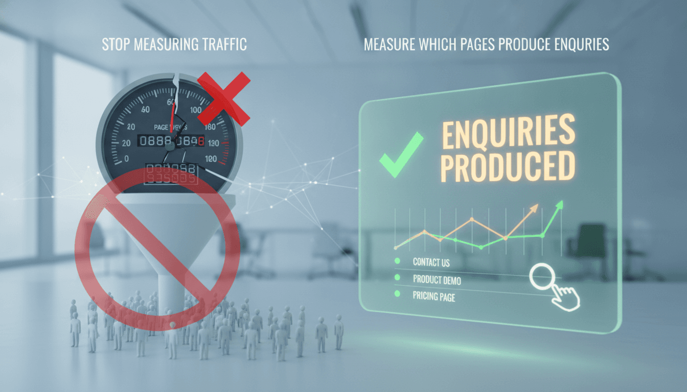 Stop Measuring Traffic. Measure Which Pages Produce Enquiries.