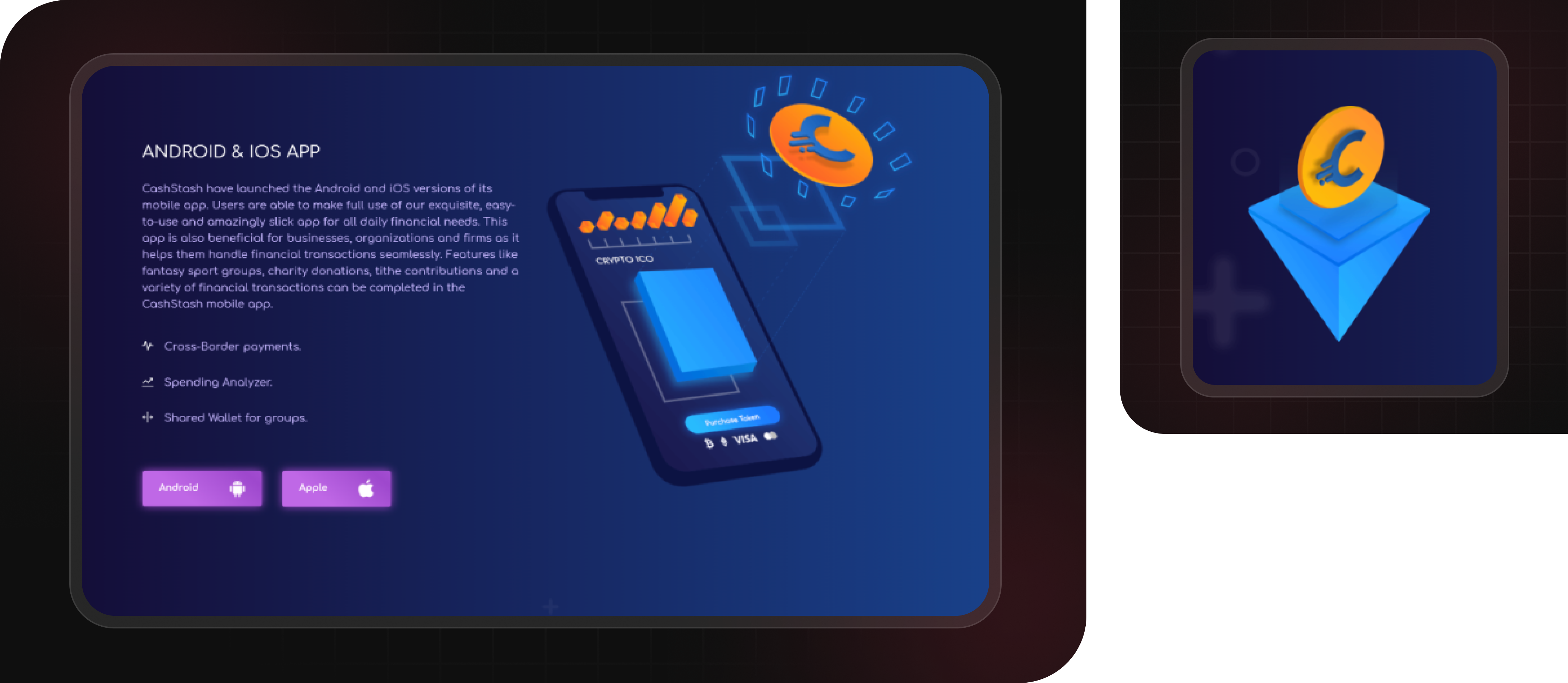CashStash desktop mockup